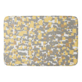 Moderne grafische grijs, goud en witte geometrisch badmat (Voorkant)