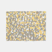 Moderne grafische grijs, goud en witte geometrisch fleece deken (Voorkant (Horizontaal))