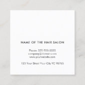 Moderne grafische grijze stripes Faux Gold Hair St Vierkante Visitekaartje (Achterkant)