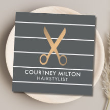 Moderne grafische grijze stripes Faux Gold Hair St