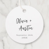 Moderne grafische kaart Dank u het Minimale Wedden Bedankjes Labels (Achterkant)