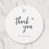 Moderne grafische kaart Dank u het Minimale Wedden Bedankjes Labels (Voorkant)