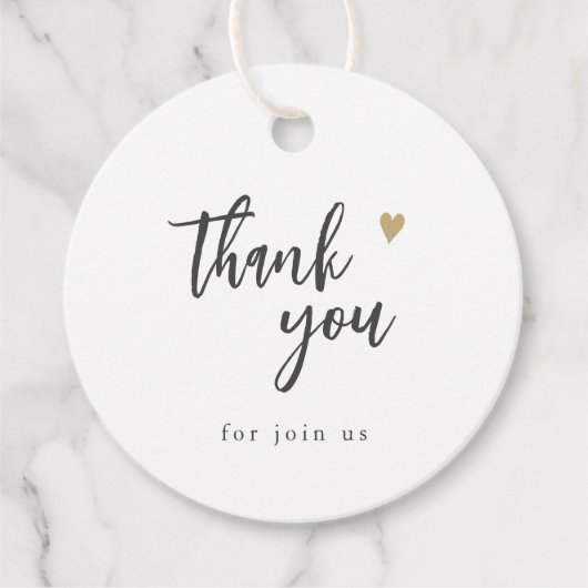 Moderne grafische kaart Dank u het Minimale Wedden Bedankjes Labels (Voorkant)