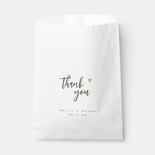 Moderne grafische kaart Dank u het Minimale Wedden Bedankzakje (Voorkant)