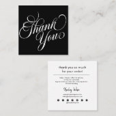 Moderne grafische kaart - Hartelijk dank voor uw z Vierkante Visitekaartje (Voorkant / Achterkant)