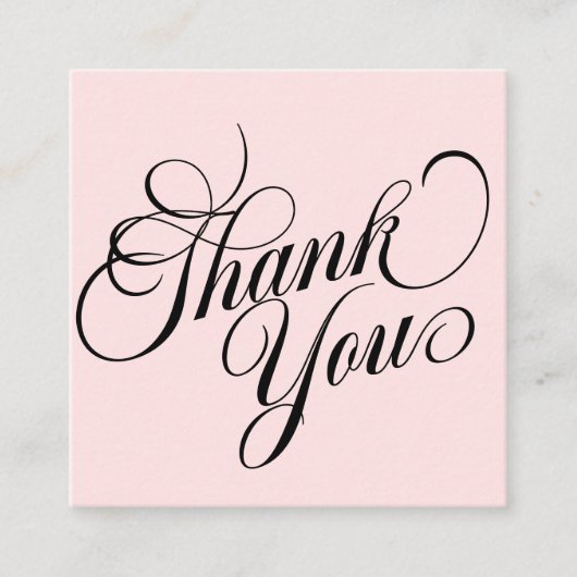 Moderne grafische kaart Hartelijk dank voor uw zak Vierkante Visitekaartje (Voorkant)