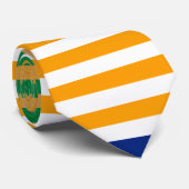 Moderne grafische kaart van Monogram Striped Strop Stropdas (Opgerold)