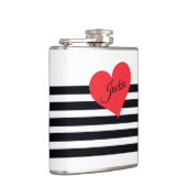 Moderne grafische kaart voor speciale B & W gestri Heupfles (Rechts)