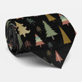 Moderne grafische kerstbomen voor design stropdas (Opgerold)
