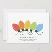 Moderne Grafische Lichten Kerstfoto Feestdagenkaart (Voorkant)