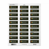 Moderne Grafische Lichten Kerstretouradres Etiket (Full Sheet)