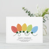 Moderne Grafische Lichtjes Kerstmis Feestdagenkaart (Staand voorkant)