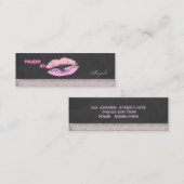Moderne grafische luxe lips mini visitekaartje (Voorkant / Achterkant)