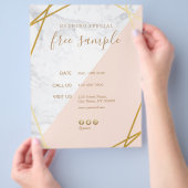 Moderne grafische minimale geometrische marmer Gol Flyer (Hand)