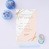 Moderne grafische minimale geometrische marmer Gol Flyer (Enkel)