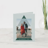 Moderne grafische minimale Kerst-foto Feestdagen Kaart (Voorkant)