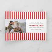 Moderne grafische minimale kerst rood en wit folie feestdagenkaart (Binnenlaag)