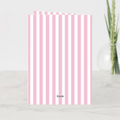 Moderne grafische minimale kerst roze en wit folie feestdagenkaart (Achterkant)