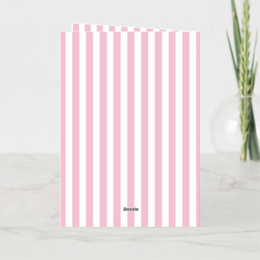 Moderne grafische minimale kerst roze en wit folie feestdagenkaart (Achterkant)