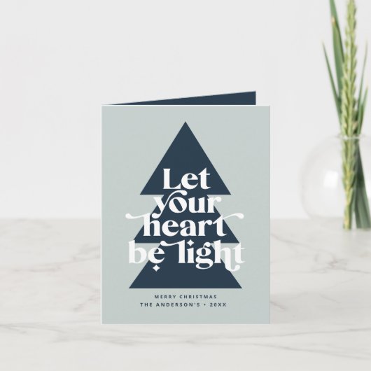 Moderne grafische minimale kerstboom feestdagen kaart (Voorkant)