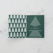 Moderne grafische minimale kerstboomfoto feestdagen kaart (Binnen)