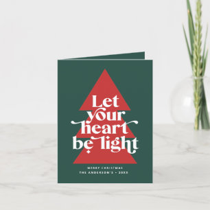 Moderne grafische minimale kerstboomfoto feestdagen kaart