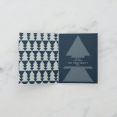 Moderne grafische minimale kerstboomfoto feestdagen kaart (Binnen)