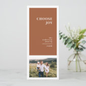 Moderne, grafische minimale kerstfeestdagen, multi aankondiging (Staand voorkant)