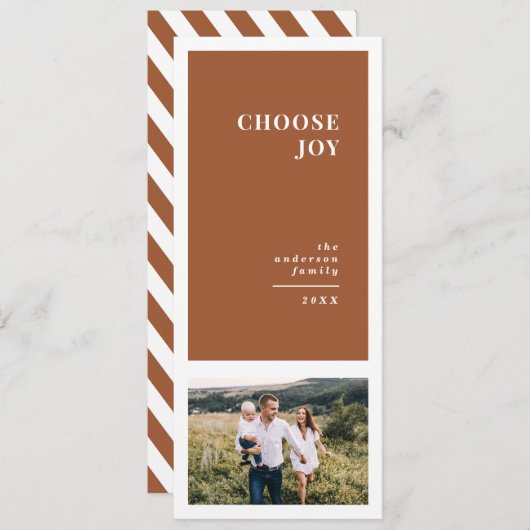 Moderne, grafische minimale kerstfeestdagen, multi aankondiging (Voorkant / Achterkant)