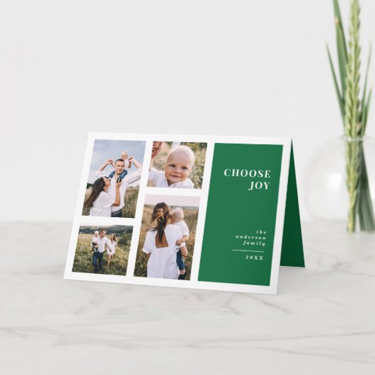 Moderne, grafische minimale kerstfeestdagen, multi kaart (Voorkant)