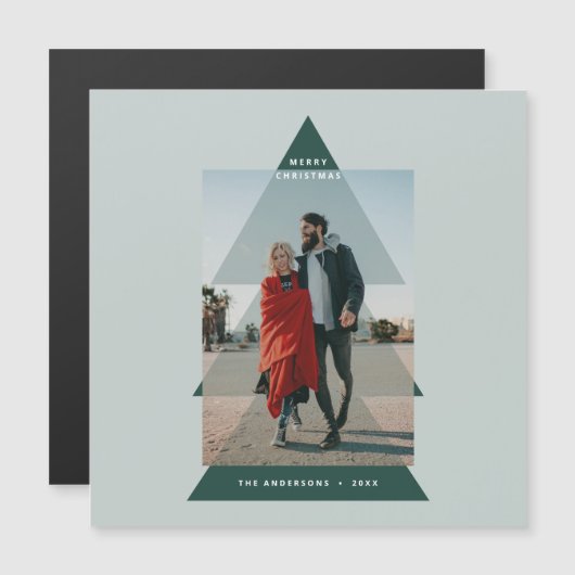 Moderne grafische minimale kerstfoto (Voorkant / Achterkant)