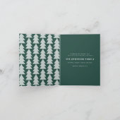 Moderne grafische minimale kerstfoto feestdagen kaart (Binnen)