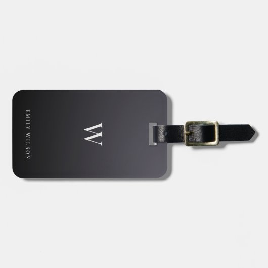 Moderne grafische minimalistische grafische vormge bagagelabel (Voorkant horizontaal)