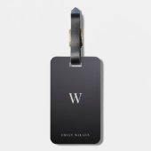 Moderne grafische minimalistische grafische vormge bagagelabel (Achterkant verticaal)