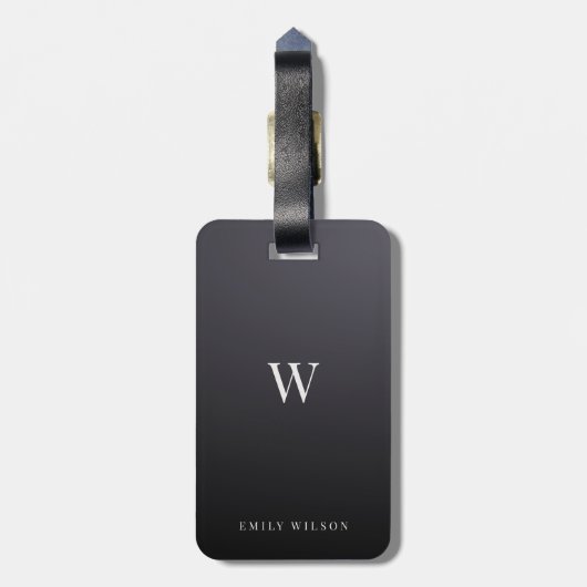 Moderne grafische minimalistische grafische vormge bagagelabel (Achterkant verticaal)