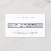 Moderne grafische minimalistische zilveren look Pr Visitekaartje (Achterkant)