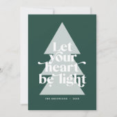 Moderne grafische minuscule kerst religieus feestdagenkaart (Voorkant)