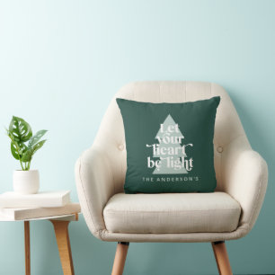 Moderne grafische minuscule kerst religieus kussen