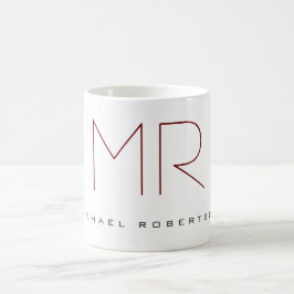 Moderne grafische monogram Professional Koffiemok