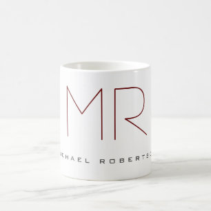 Moderne grafische monogram Professional Koffiemok