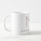 Moderne grafische monogram Professional Koffiemok (Links)