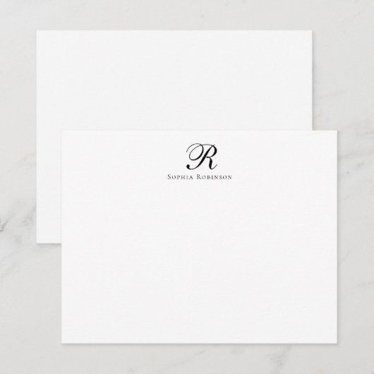 Moderne grafische monogram professionele ondernemi notitiekaartje (Voorkant / Achterkant)