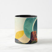 Moderne Grafische Monument Valley Koffiemok Mok (Midden)