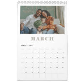 Moderne grafische multi-fotoserie herinneringen kalender (Mar 2027)
