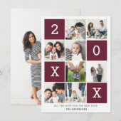 Moderne grafische multifoto feestdagenkaart (Voorkant / Achterkant)