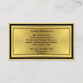 Moderne grafische ontwerper Gold Black Deco Visitekaartje (Achterkant)
