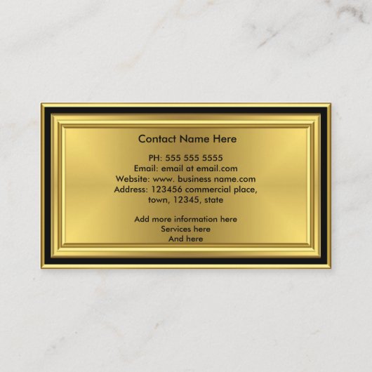 Moderne grafische ontwerper Gold Black Deco Visitekaartje (Achterkant)