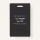 Moderne grafische ontwerpopdrachtfoto-id badge (Achterkant)