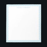 Moderne grafische pasteel licht blauw gingham spel notitieblok<br><div class="desc">Moderne Pastel Light Blue Gingham Pset Check-notebook</div>