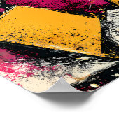 Moderne Grafische Pop: Abstracte Fragmentatie Poster (Hoek)